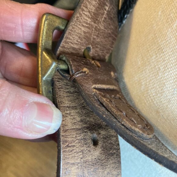 Womans Vintage Leather Belt Brown Color - Picture 7 of 9